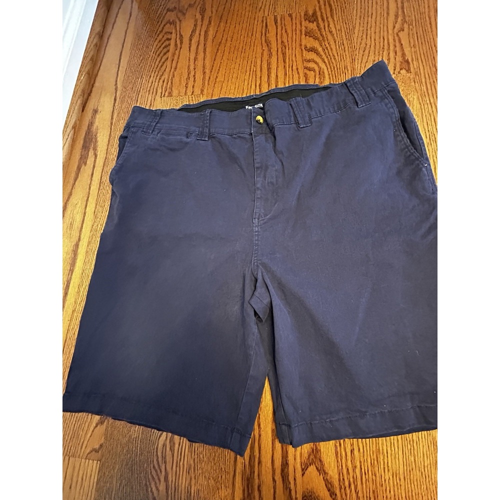 KingSize Men's Shorts 46 Big Navy Blue Chino Casual Flat Front Cotton Walking